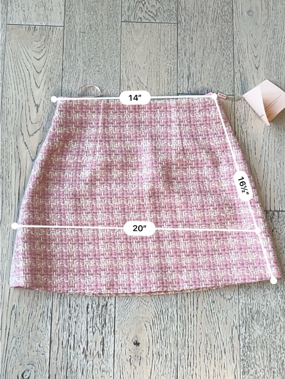 NWT Nana Jacqueline Pink and Cream Tweed Mini Skirt Set - Picture 7 of 10